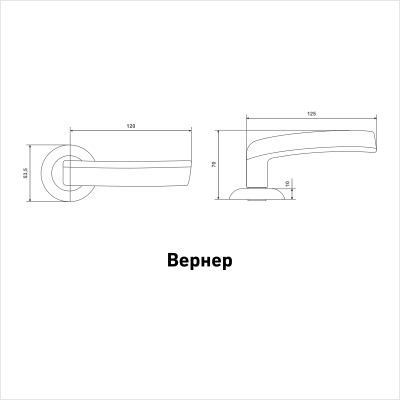 АЛЛЮР АРТ "ВЕРНЕР" ORB (1150) темная медь С НАКЛАДКОЙ Комплект ручек (20)