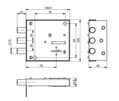 Симеко БИФ-0030*5 б/о Замок накладной (20)
