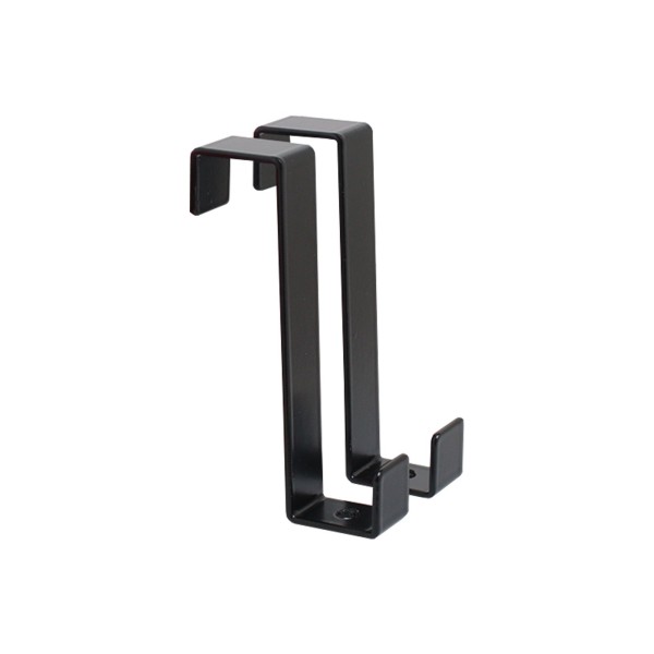 АЛЛЮР КДН-1 (20х20) черный 2 шт. Крючок на дверь мебели навесной (100)