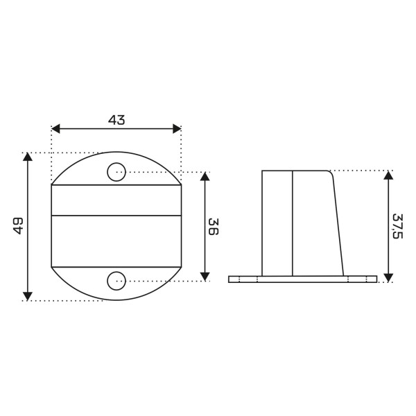 СТАНДАРТ 611+3М AB ст.бронза СКОТЧ ограничитель дверной ЕВРОПАКЕТ (280,35) (160,40)