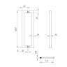 Ручка-скоба PULL.PH38/1500.26 INOX 304 (PH-26-38/1500-INOX) BLACK