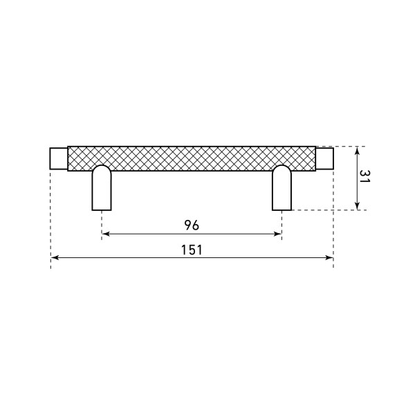 StahlBuro AP2308-96 2шт., CP хром. Ручка-скоба мебельная (20, 200)