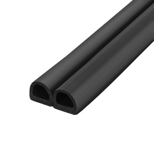 Уплотнитель самоклеящийся ADH/D-14,2x12,7mm, BLACK черный 120 m