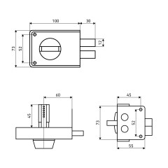 АЛЛЮР ЗН1-2 А Замок накладной (20)