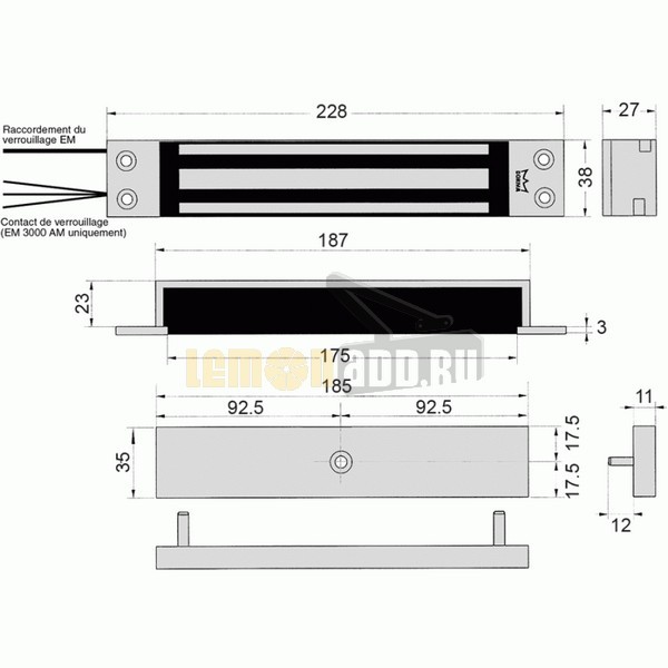 Электромагнитный замок dormakaba EM3000M