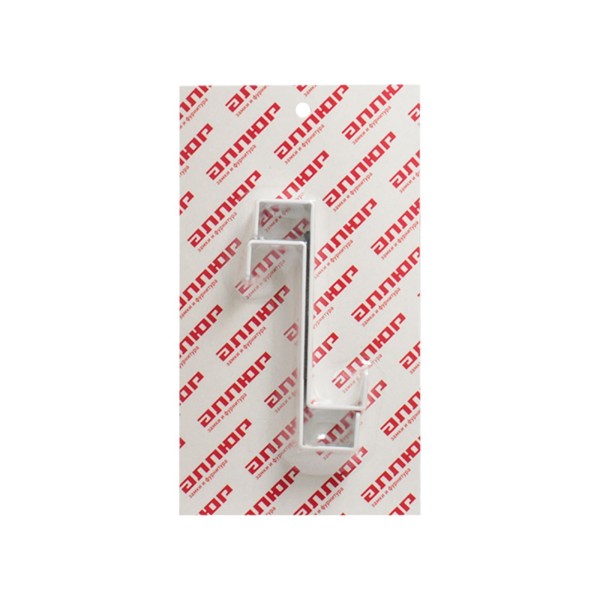 АЛЛЮР КДН-1 (20х20) белый 2 шт. Крючок на дверь мебели навесной (100)