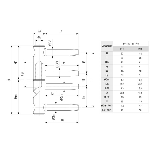 E01150.14.15 Петля ввертная 3-D серия  (бихром)  (заменяет E01150.14.04)