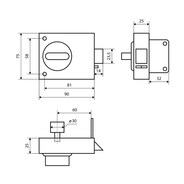 АЛЛЮР ЗН2А Замок накладной (20)