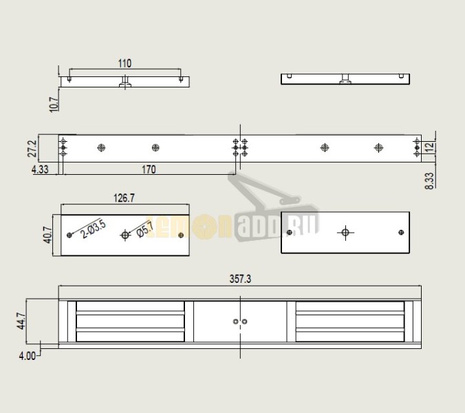 Электромагнитный замок dormakaba EM5300-2AH