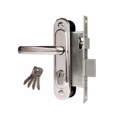 Омега Д-град ЗВ7.02 хром м/о 55 Замок врезной с/руч (10)