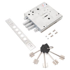 Рязань ЗВ 9-8МК.З/15  ЛП8 универсал. &quot;BORDER&quot; б/о  77937 Замок врезной тяж (6)