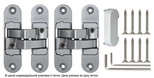 Петля скрытой установки U3D6200R SC правая (Architect 3D-ACH 60) мат. хром 60 кг