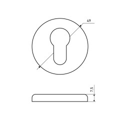 Накладка для ц/м АЛЛЮР 1800ET BL матовый черный (100,10)