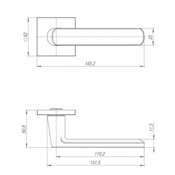 Ручка раздельная K.JS51.NANO (NANO JS) SSG-39 сатинированное золото
