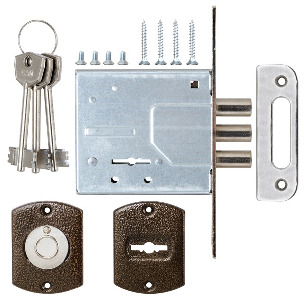 Замок врезной сувальдный ЗВ8-6/13, 3 кл. /80600/