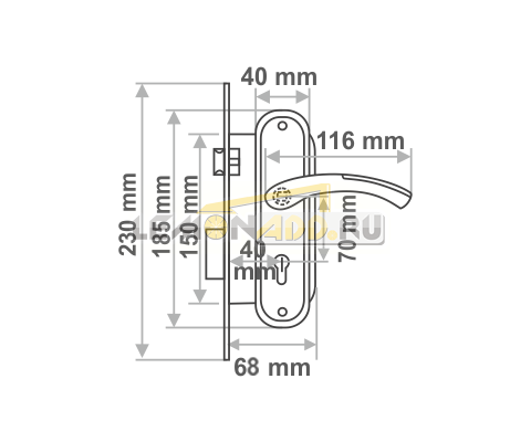 ЗАМОК ВРЕЗНОЙ 125