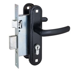 Омега Д-град ЗВ7.02 черный м/о 55 Замок врезной с/руч (10)