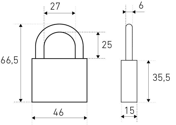 СТАНДАРТ HG-350  d6мм ЕВРОПАКЕТ Замок навесной (160,20)