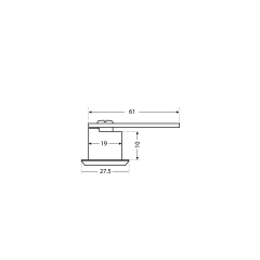 АЛЛЮР 705-1 под трехгранный ключ хром без ключей Замок врезной (400,40)