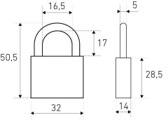 СТАНДАРТ HG-330  d4,5мм ЕВРОПАКЕТ Замок навесной (200,25)