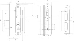 СТАНДАРТ Россия ЗВ4-3.07С медь  Замок врезной с/руч  (10)
