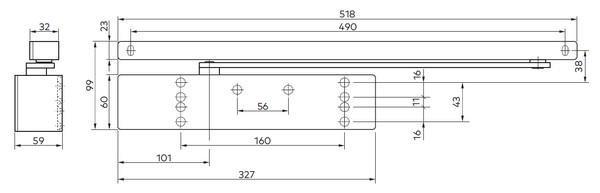 Дверной доводчик dormakaba TS 98 XEA BC+DC EN 1-6