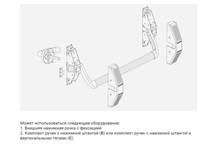 Антипаниковое устройство NOTEDO AP-1700C (без штанги)