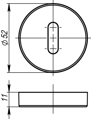 Накладка NORMAL PS URB BPVD-77 Вороненный никель 2 шт.