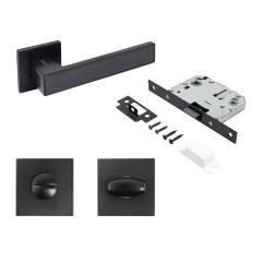 АЛЛЮР АРТ &quot;ЛАНА&quot; BL/BL +L7050S BL+BK-S2 BL(86150/S7050) матовый черный Компл ручка и защ с фикс (20)