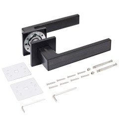 АЛЛЮР АРТ &quot;ЛАНА&quot; BL/BL +L7050S BL+BK-S2 BL(86150/S7050) матовый черный Компл ручка и защ с фикс (20)