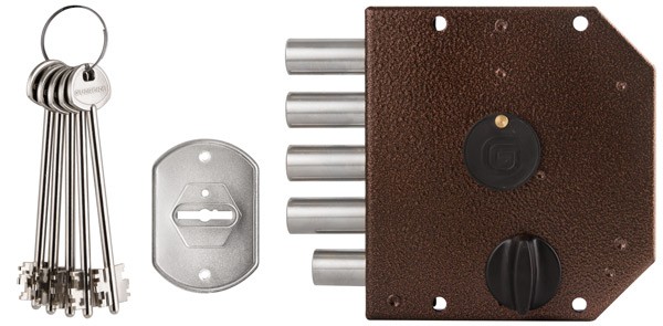 Замок накладной ЗВ 20.05 левый (5 кл. ЗК.503Н-02) ЗД без ответной планки. /120:501/