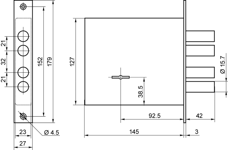 Рязань ЗН 4-8/75 "BORDER" 86000 Замок накладной тяж (10)