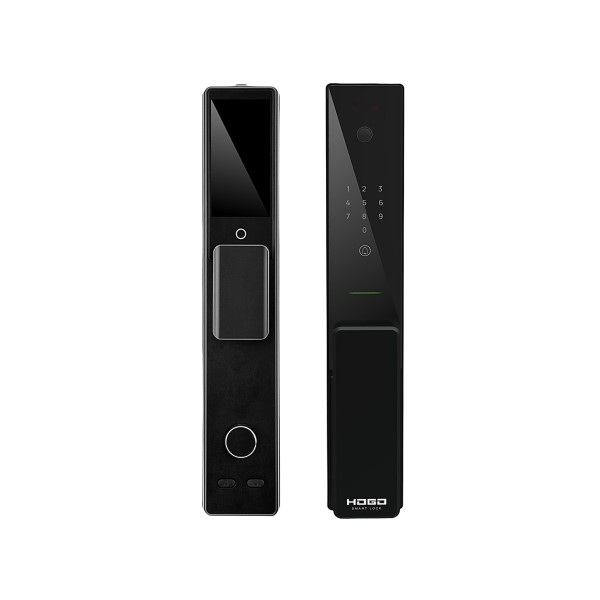 Замок врезной электронный Hogo V07 с распознаванием лица, черный