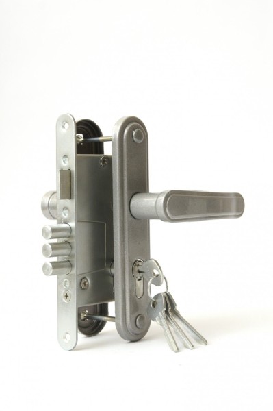 Д-град Зенит ЗВ4-3.03Р бриллант 3 ригеля м/о 55 Замок врезной с/руч (15)