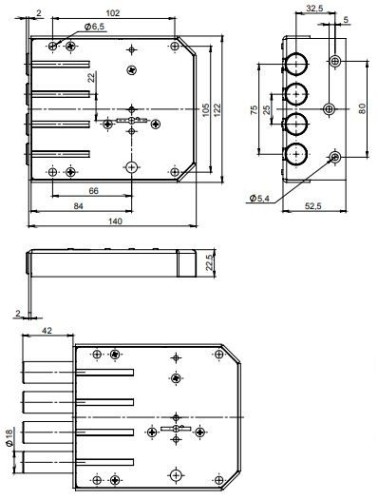 Симеко ЗН-1*3 4 ригеля, 3 кл. Замок накладной тяж. (10)