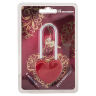АЛЛЮР сувенирный "СЕРДЕЧКО" красный БЛИСТЕР 2 декор. ключа Замок навесной (200,20)