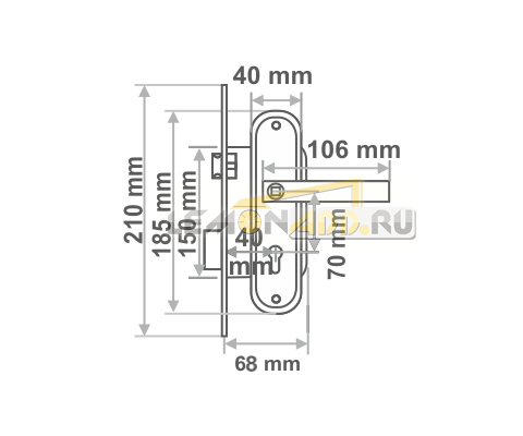 ЗАМОК ВРЕЗНОЙ 126