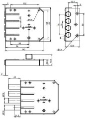 Симеко  ЗН-2*3  3 ригеля с ЗД, 3 кл.Замок накладной тяж.(10)
