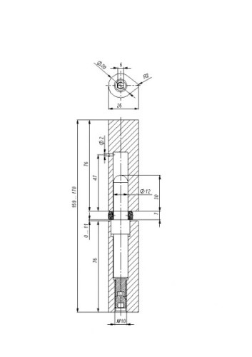 Петля приварная T1/160-20 ADJ с подшипником регулируемая