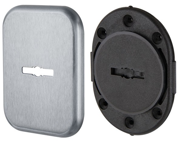 Декоратив. Квадр. накл. на сув. замок со шторкой PS-DEC SQ CT (ATC Protector 1) SC-14 Матовый хром