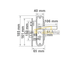 ЗАМОК ВРЕЗНОЙ 108 (КОМПЛЕКТ)