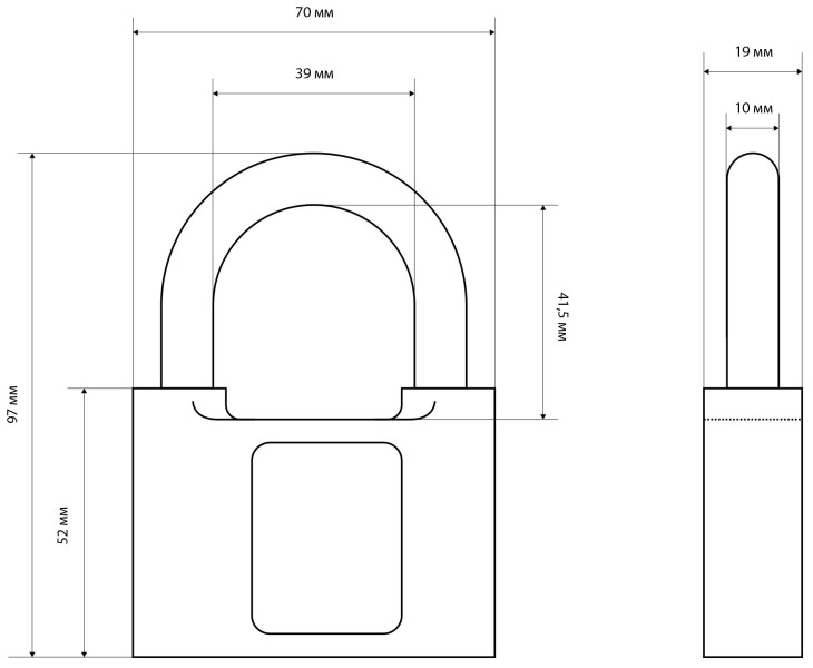 СТАНДАРТ Россия ВС1-02С d10мм Замок навесной (30)