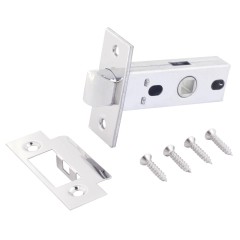 АЛЛЮР АРТ  &quot;ЛАНА&quot; CP/W+L45-8 CP (86211/S45) хром/белый Комплект ручка и защелка (20)