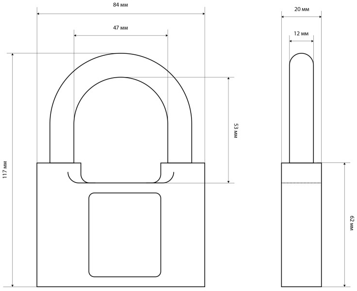 СТАНДАРТ Россия ВС1-03С d12мм Замок навесной (20)