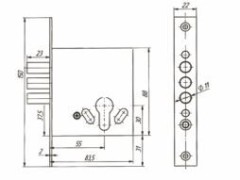 Д-град Зенит ЗВ 1.010 никель 3 риг. без Ц/М Замок врезной б/руч (20)