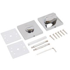 АЛЛЮР АРТ &quot;ЛАНА&quot; CP/W +L7050S CP+BK-S2 CP (86211/S7050) хром/белый Комплект ручка и защ с фикс (20)