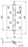 Петля универсальная IN5500UA SN (500-A5) 125х75х3 мат. никель Box