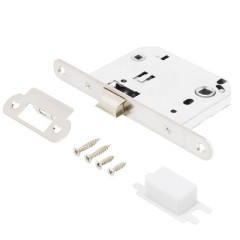 АЛЛЮР АРТ L7050R SN мат.никель овальная планка18мм без ручек с фиксатором Защёлка (40)