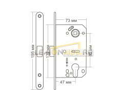 Корпус замка магнитный М 25М-85 мм под цилиндр