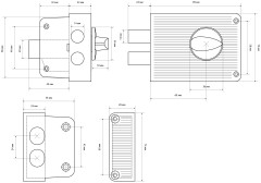 СТАНДАРТ Россия ЗН1-3С белый Замок накладной (16)